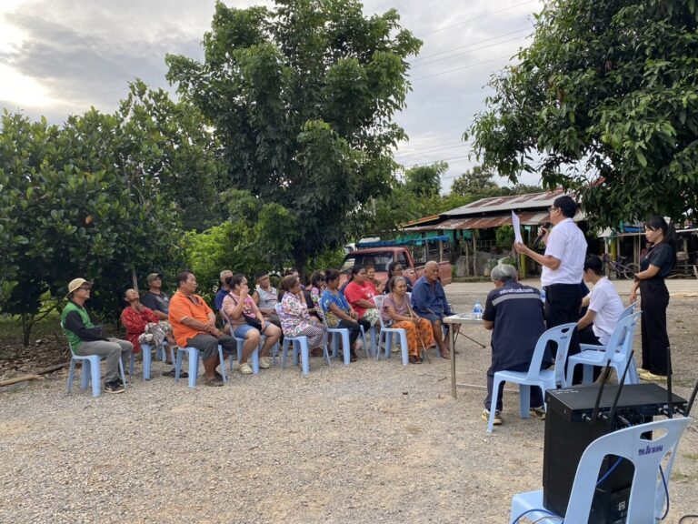 ประชุมกับสมาชิกผู้ใช้น้ำประปาหมู่บ้านถ้ำเต่าพัฒนา คุ้มป่าหิน